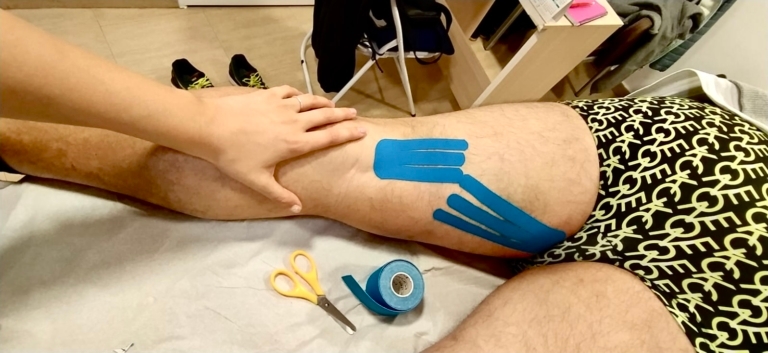 lesión muscular cinta kinesiológica